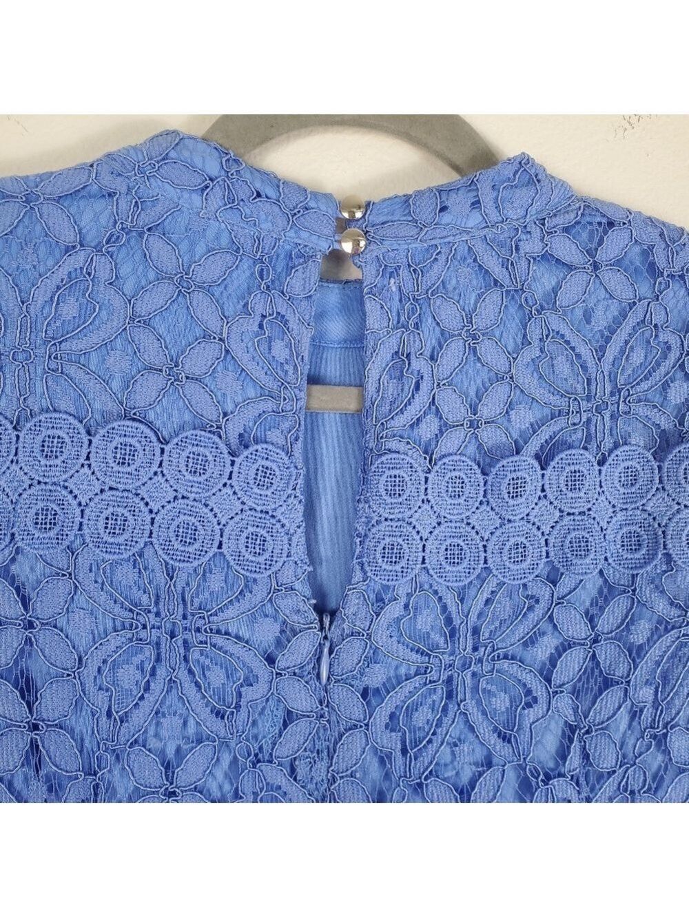 Julia Jordan Blue Lace Dress Women's Size 10 - Picture 8 of 11